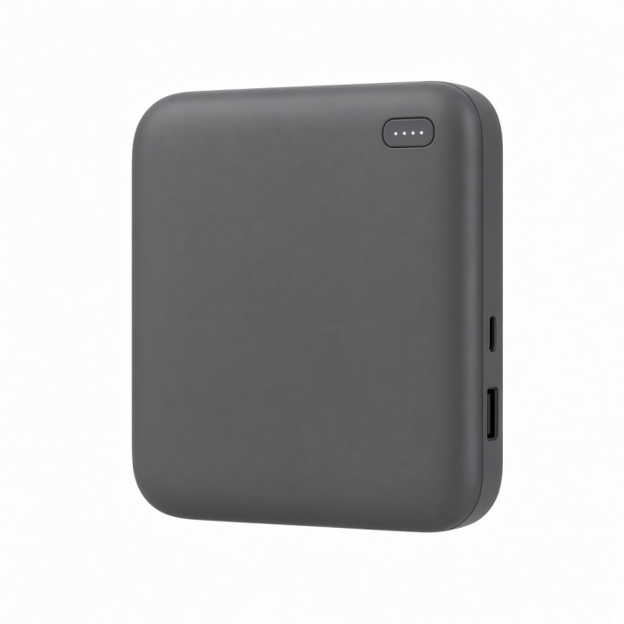 Portable Power Bank, 5000mAh, Black, USB-C Input, USB-A Output