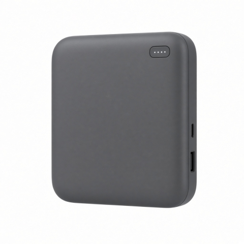Portable Power Bank, 5000mAh, Black, USB-C Input, USB-A Output