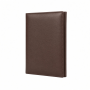 Vegan Leather Passport Cover Brown Slim Travel Wallet