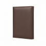 Vegan Leather Passport Cover Brown Slim Travel Wallet