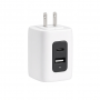 67W Wall Charger with USB-C and USB-A Ports, White Slim Design