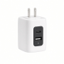 67W Wall Charger with USB-C and USB-A Ports, White Slim Design