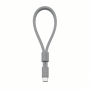 USB-C Lanyard Cable, Gray Braided Design, Compact 1-Pack