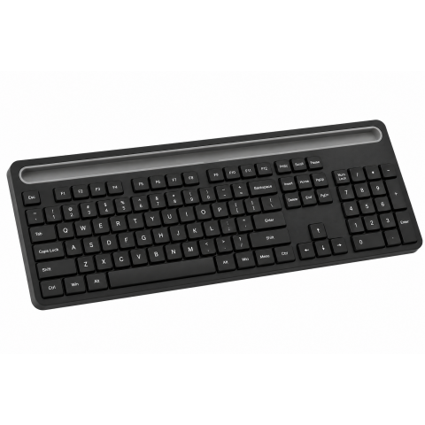 Bluetooth Keyboard with Integrated Tablet Stand, Black, Wireless Connection