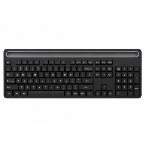 Bluetooth Keyboard with Integrated Tablet Stand, Black, Wireless Connection