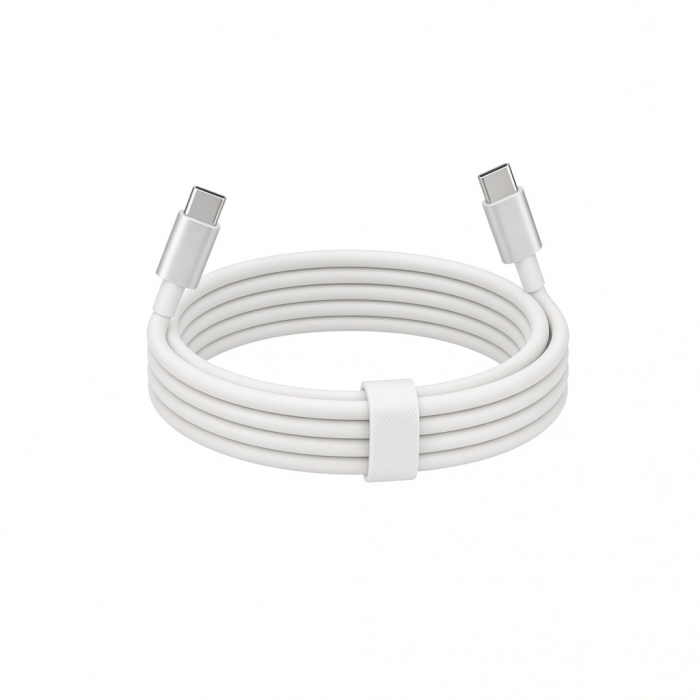 USB-C to USB-C Charging and Data Cable, White, 1 Pack
