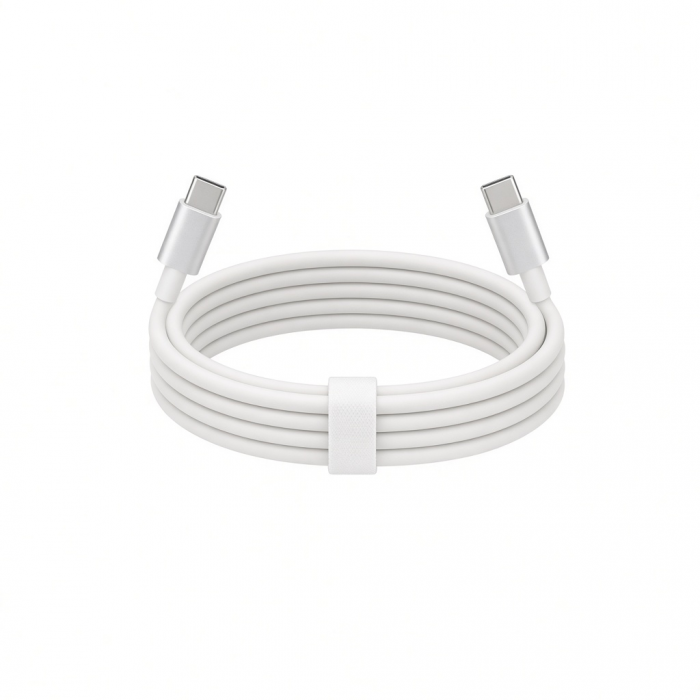 USB-C to USB-C Charging and Data Cable, White, 1 Pack