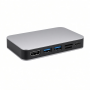 7-in-1 USB-C Hub, HDMI, USB 3.0, SD and MicroSD Card Reader, Aluminum Alloy, Gray