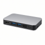 7-in-1 USB-C Hub, HDMI, USB 3.0, SD and MicroSD Card Reader, Aluminum Alloy, Gray