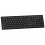 Slim Wireless Keyboard, Compact Black Design, Full-Size Layout, Low-Profile Keys
