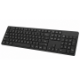 Slim Wireless Keyboard, Compact Black Design, Full-Size Layout, Low-Profile Keys