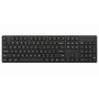 Slim Wireless Keyboard, Compact Black Design, Full-Size Layout, Low-Profile Keys