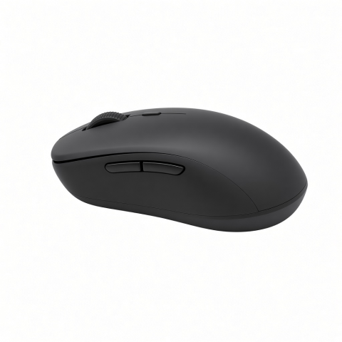 Slim Wireless Optical Mouse, Black Ergonomic Design, 2.4GHz