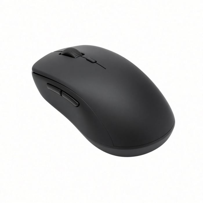 Slim Wireless Optical Mouse, Black Ergonomic Design, 2.4GHz