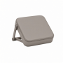 Foldable Laptop Stand Hub, Gray, Dual USB-A Ports and USB-C Port