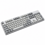 Slim Wired Keyboard, Full-Size Low-Profile Design, Silver Gray