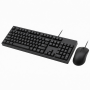 Wired Keyboard and Mouse Combo, Full-Size Black USB Set