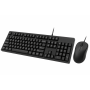 Wired Keyboard and Mouse Combo, Full-Size Black USB Set