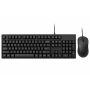 Wired Keyboard and Mouse Combo, Full-Size Black USB Set
