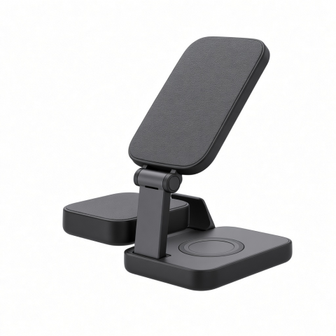 3-in-1 Foldable Wireless Charging Stand, Black, 25W