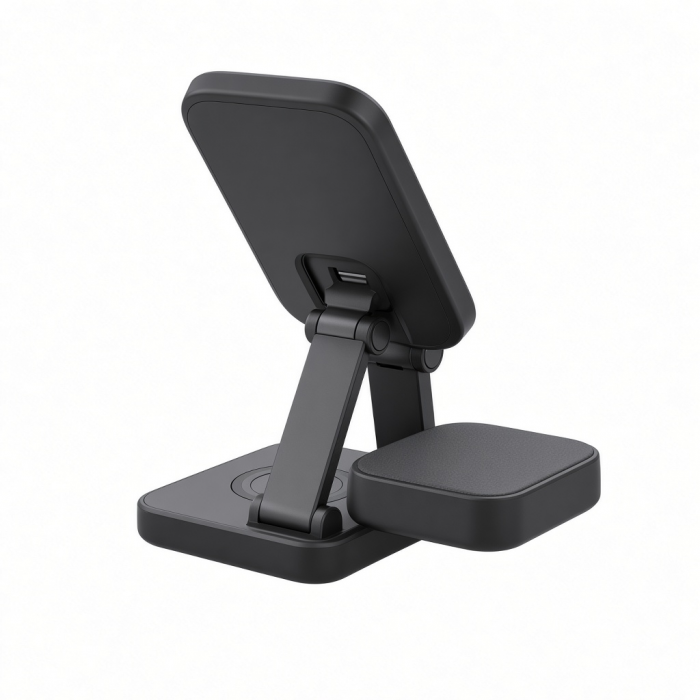 3-in-1 Foldable Wireless Charging Stand, Black, 25W