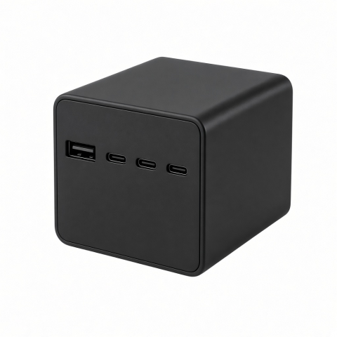 140W Desktop Charger, Black USB-C and USB-A Ports, Multi-Port Charging Station
