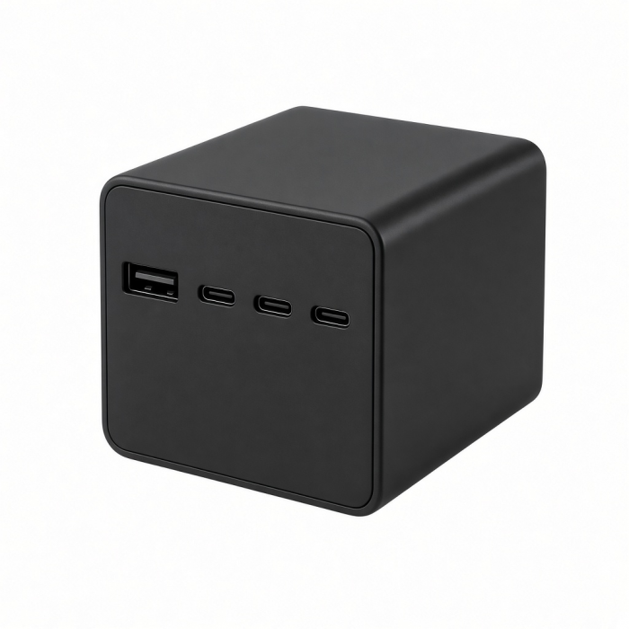 140W Desktop Charger, Black USB-C and USB-A Ports, Multi-Port Charging Station