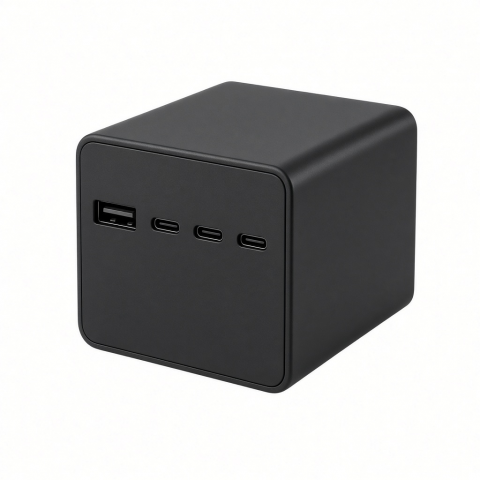 140W Desktop Charger, Black USB-C and USB-A Ports, Multi-Port Charging Station