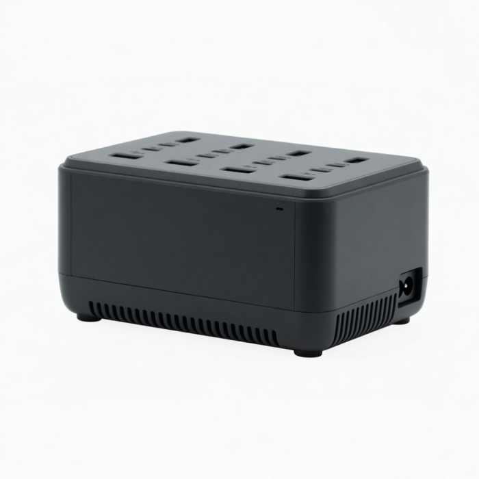 240W Desktop Charger, Black, 12-Port USB Charging Station