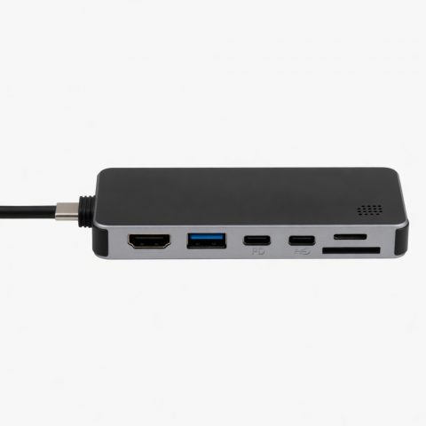 USB-C Hub Adapter, Aluminum Alloy, HDMI, USB 3.0, SD Card Reader