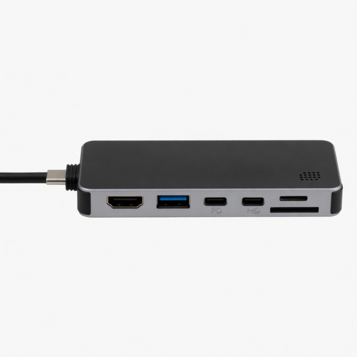 USB-C Hub Adapter, Aluminum Alloy, HDMI, USB 3.0, SD Card Reader