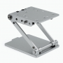 Aluminum Folding Stand with Hinged Support, Silver Metal Construction